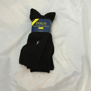 Polo Ralph Lauren Dress Socks Black Soft Black Bonus Pack 4 Pair (D13)